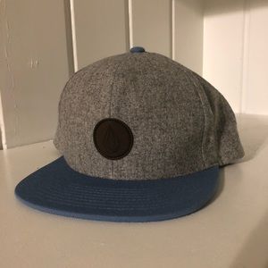 Volcom Gray & Blue Snapback Hat